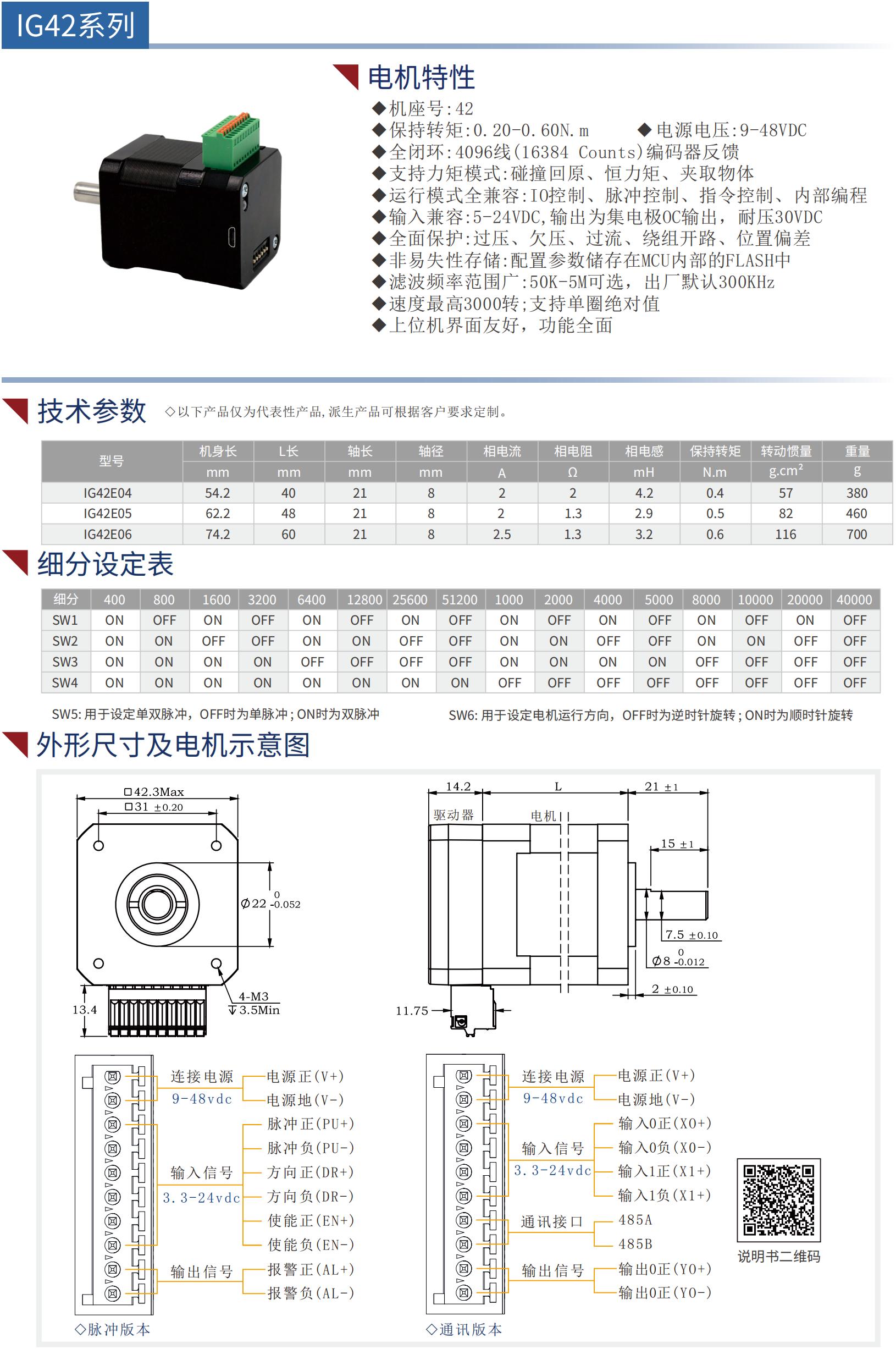 IG系列42集成式步进伺服电机(闭环)