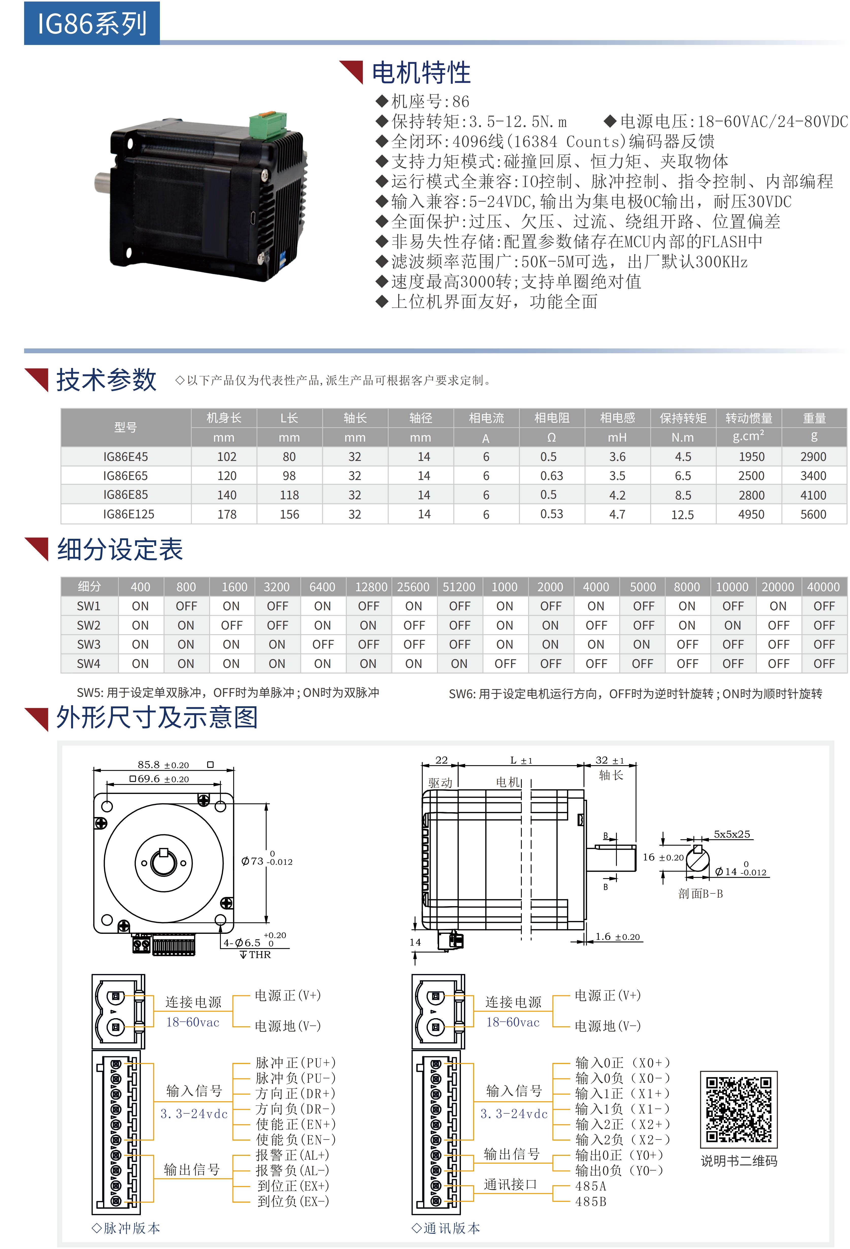 IG系列86集成式步进伺服电机(闭环)